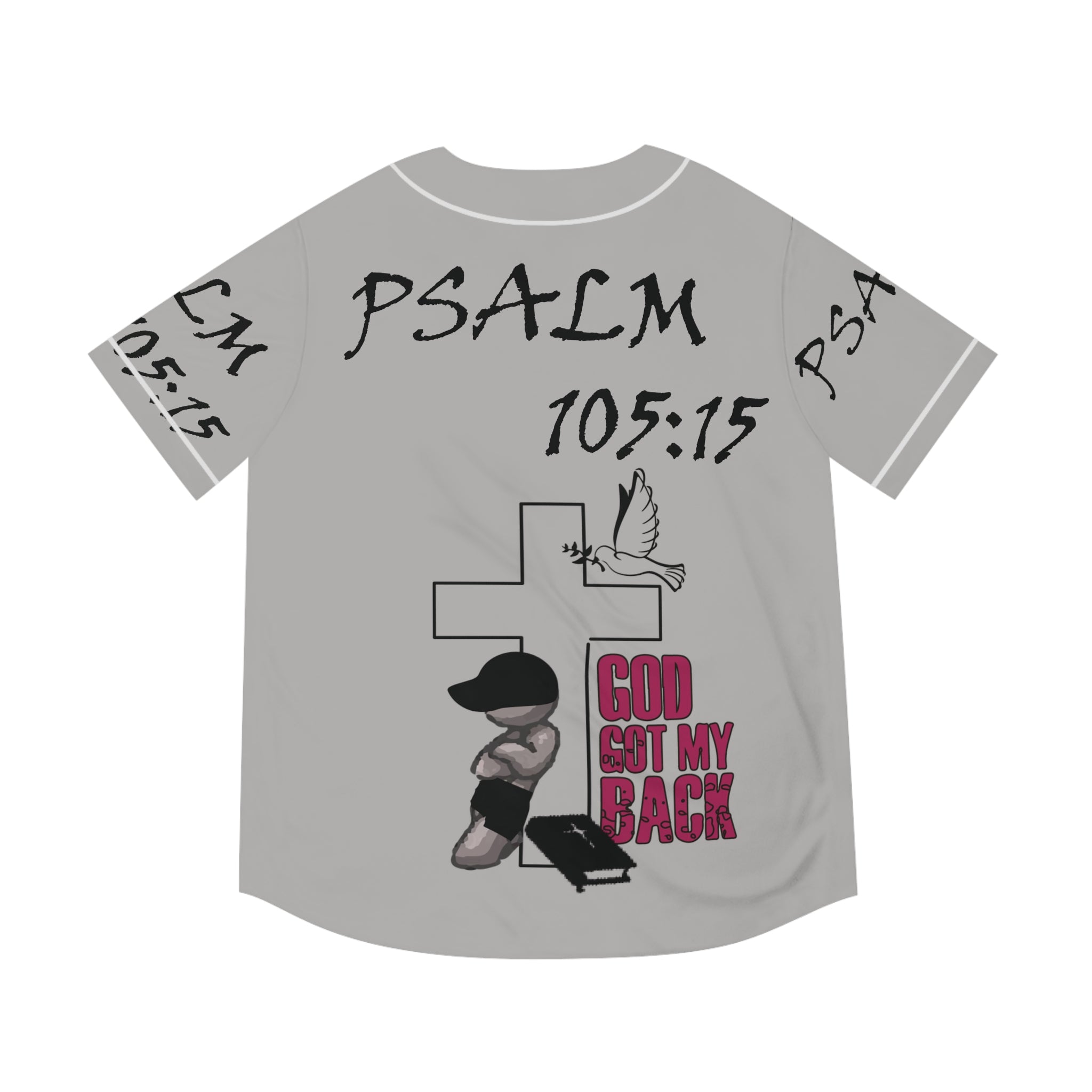 God got my back - Men's Baseball Jersey (AOP)